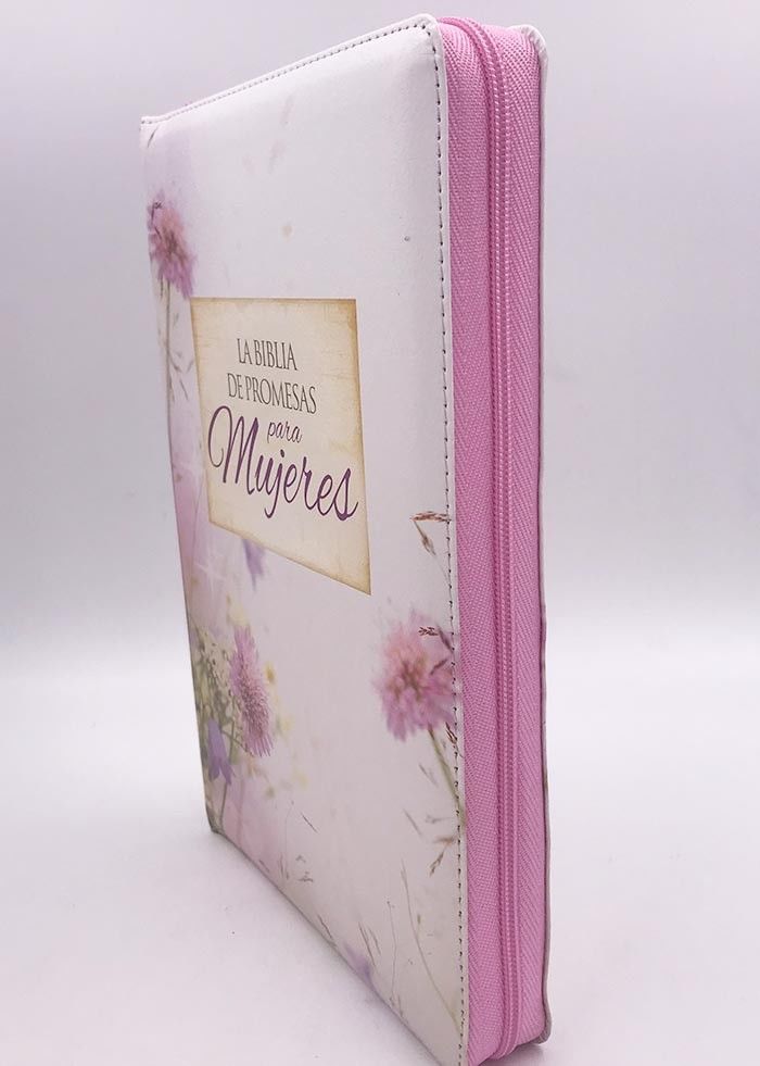 Biblia de promesas para mujeres Letra grande con cierre e índice i/piel